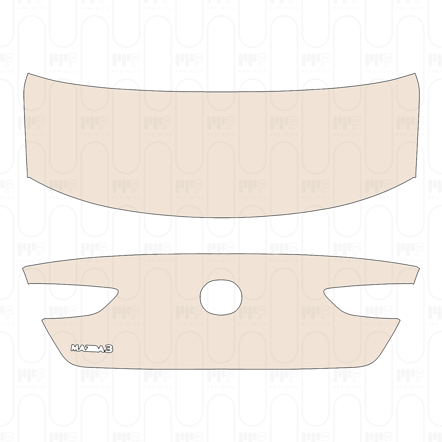 Trunk Lid with "MAZDA3" Emblem