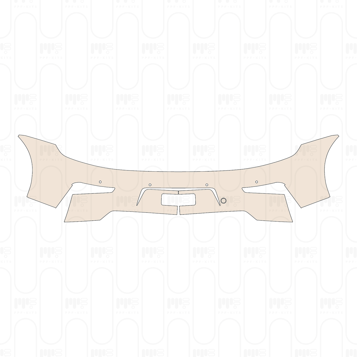 Rear Bumper without Emblem, with 4 PDC (Parking Sensors)