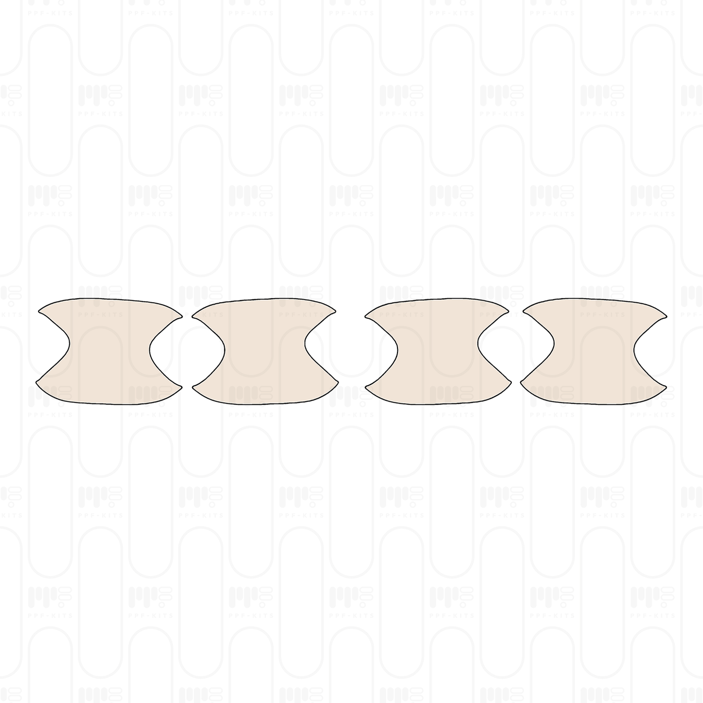 Pre-cut PPF pattern: Door Handle Inserts - Hyundai Santa Fe (EU) 2025