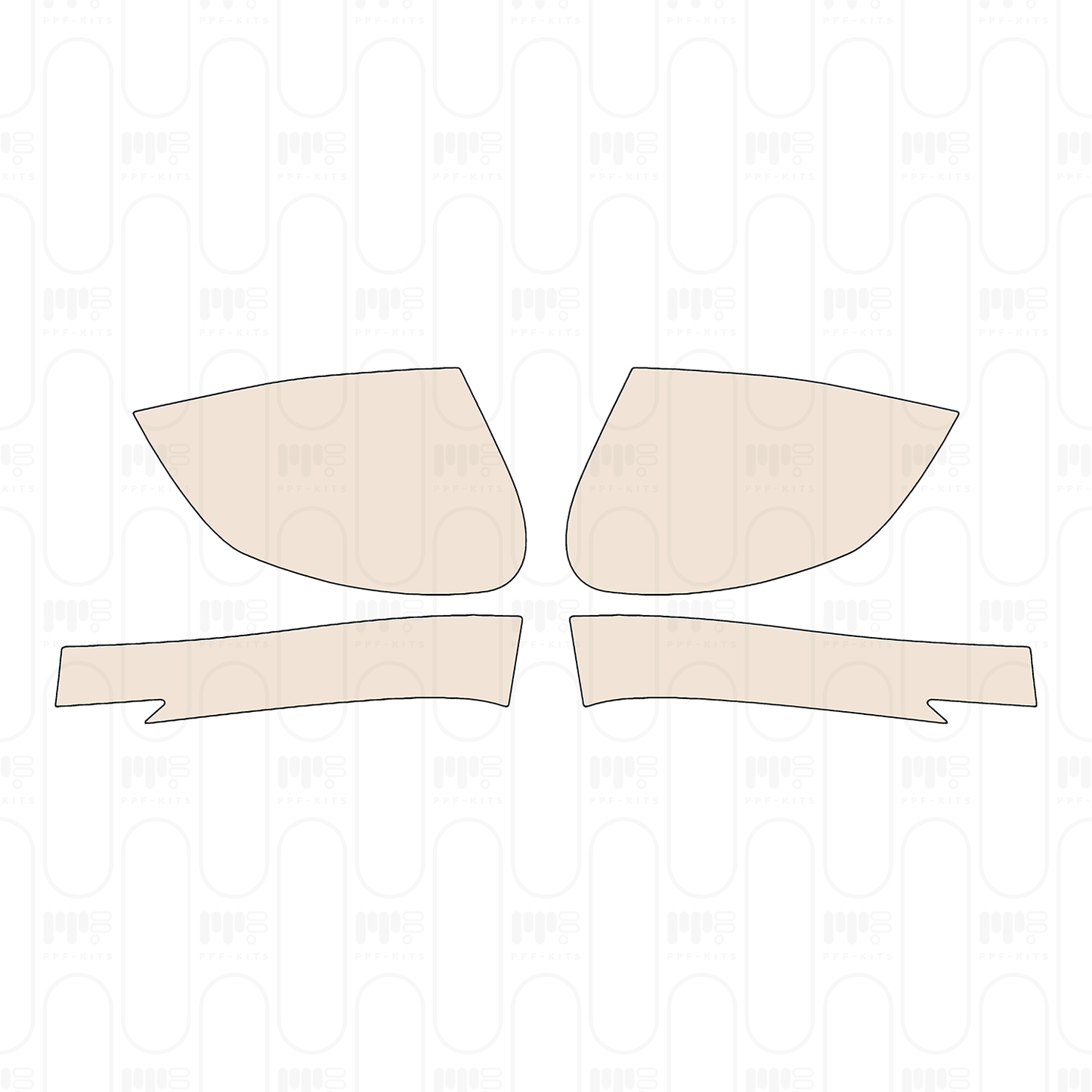 Pre-cut PPF pattern: Mirror - Skoda