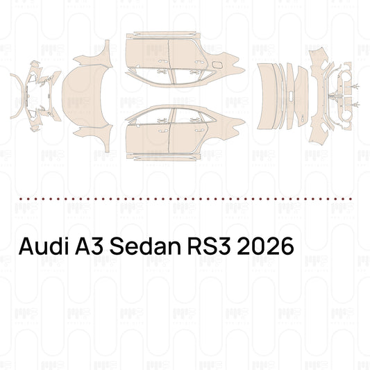 Voorgesneden PPF Audi A3 Sedan RS3 2026