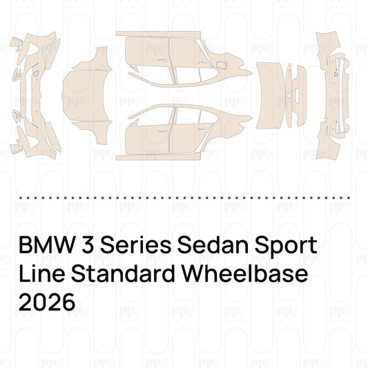 Voorgesneden PPF BMW 3 Series Sedan Sport Line Standard Wheelbase 2026