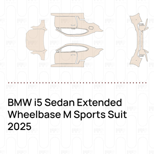 Voorgesneden PPF BMW i5 Sedan Extended Wheelbase M Sports Suit 2025