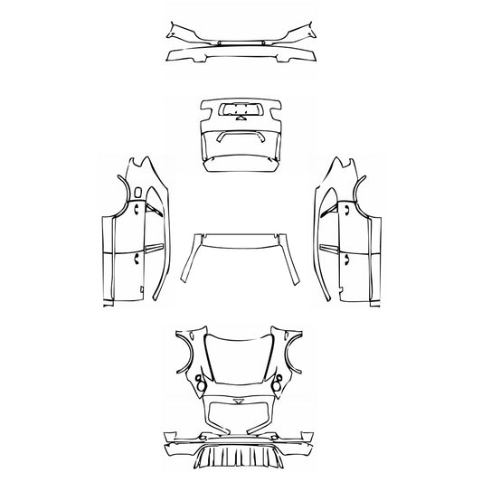 Pre-Cut PPF Bentley Bentayga Standard Wheelbase Base 2016 - PPF-Kits