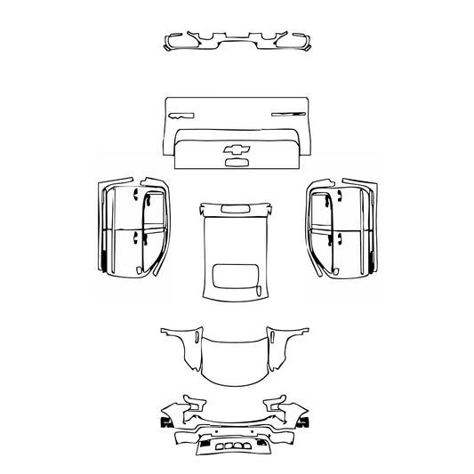 Pre-Cut PPF Chevrolet Silverado 1500 High Country 2023 - PPF-Kits