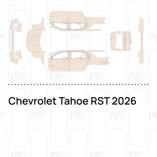 Chevrolet Tahoe RST 2026 – Voorgesneden PPF-lakbeschermingsfolie