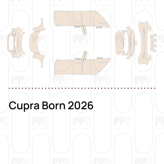 Cupra Born 2026 – Voorgesneden PPF-lakbeschermingsfolie