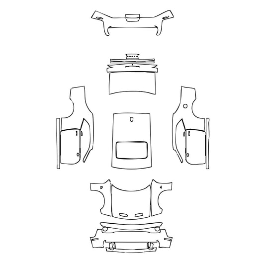 Pre-Cut PPF Dodge Challenger Standard body SRT HELLCAT REDEYE 2022 - PPF-Kits