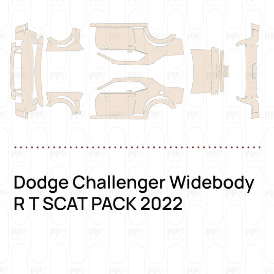 Voorgesneden PPF Dodge Challenger Widebody R T SCAT PACK 2022