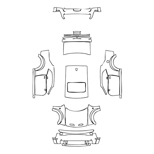 Pre-Cut PPF Dodge Challenger Widebody SRT HELLCAT 2019 - PPF-Kits