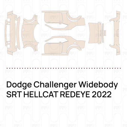 Voorgesneden PPF Dodge Challenger Widebody SRT HELLCAT REDEYE 2022