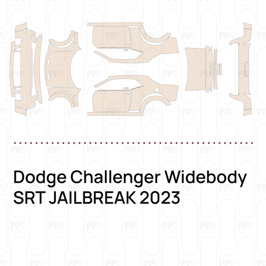 Voorgesneden PPF Dodge Challenger Widebody SRT JAILBREAK 2023