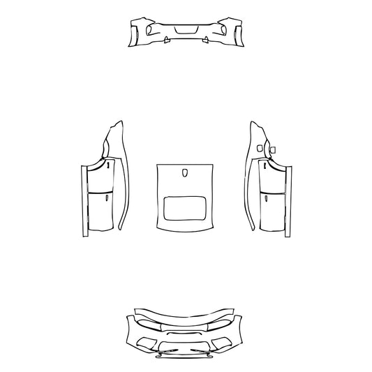 Pre-Cut PPF Dodge Charger Widebody SRT JAILBREAK 2022 - PPF-Kits