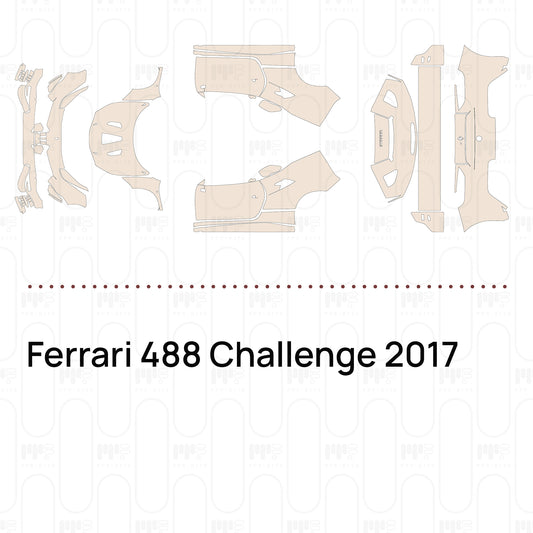 Voorgesneden PPF Ferrari 488 Challenge 2017