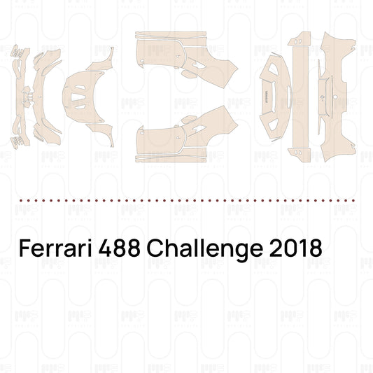 Voorgesneden PPF Ferrari 488 Challenge 2018