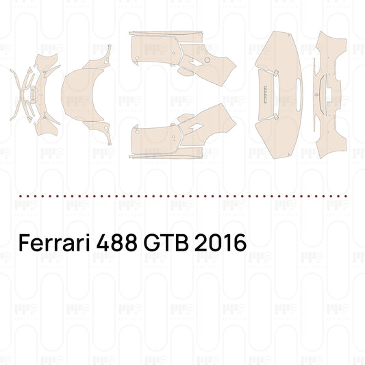 Voorgesneden PPF Ferrari 488 GTB 2016