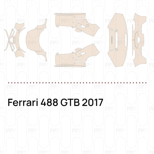 Voorgesneden PPF Ferrari 488 GTB 2017