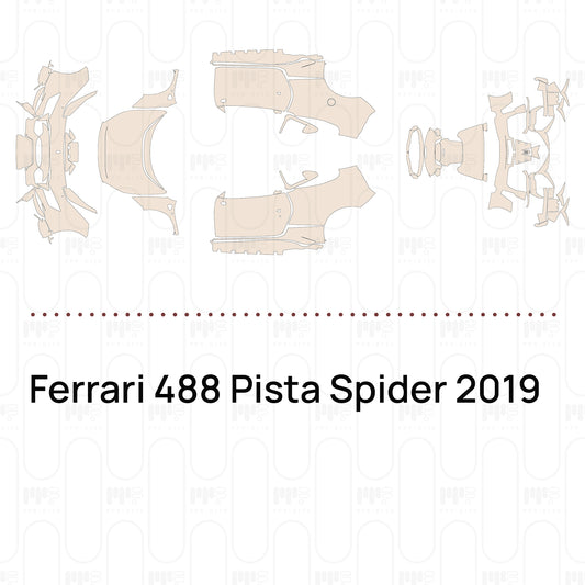 Voorgesneden PPF Ferrari 488 Pista Spider 2019