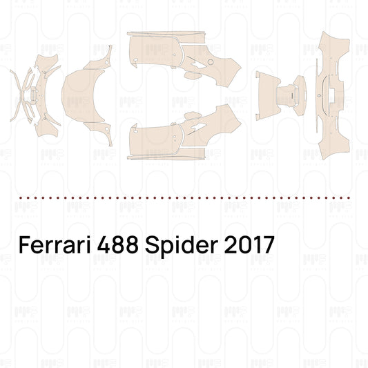 Voorgesneden PPF Ferrari 488 Spider 2017