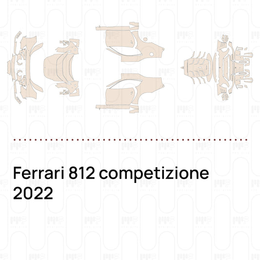 Voorgesneden PPF Ferrari 812 competizione 2022
