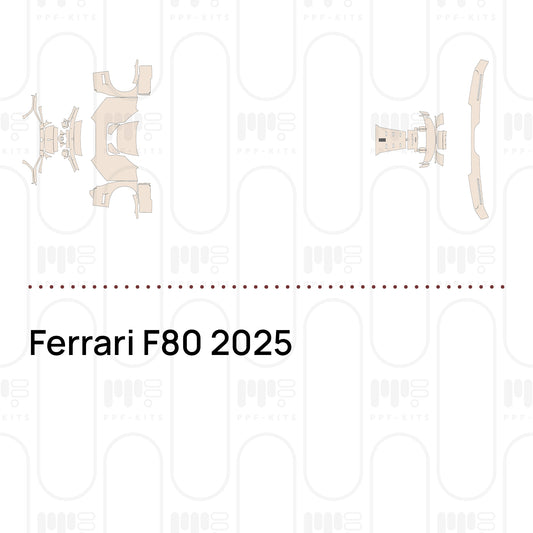 Ferrari F80 2025 – Voorgesneden PPF-lakbeschermingsfolie