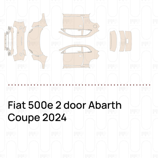 Voorgesneden PPF Fiat 500e 2 door Abarth Coupe 2024