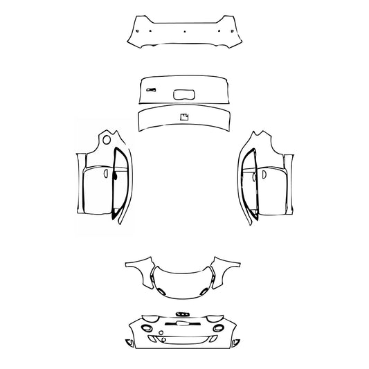Pre-Cut PPF Fiat 500e 2 door Base Cabriolet 2022 - PPF-Kits
