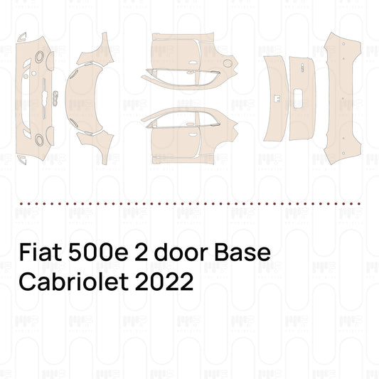 Voorgesneden PPF Fiat 500e 2 door Base Cabriolet 2022