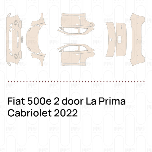 Voorgesneden PPF Fiat 500e 2 door La Prima Cabriolet 2022