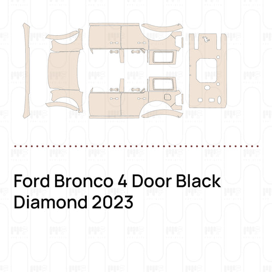 Voorgesneden PPF Ford Bronco 4 Door Black Diamond 2023