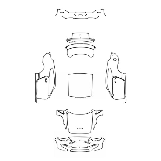 Pre-Cut PPF Ford Mustang Fastback Shelby GT350 2017 - PPF-Kits