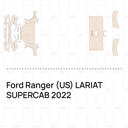 Voorgesneden PPF Ford Ranger (US) LARIAT SUPERCAB 2022