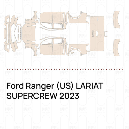 Voorgesneden PPF Ford Ranger (US) LARIAT SUPERCREW 2023