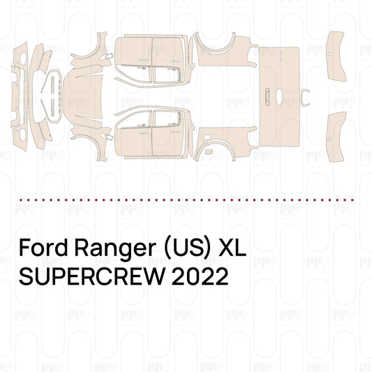 Voorgesneden PPF Ford Ranger (US) XL SUPERCREW 2022