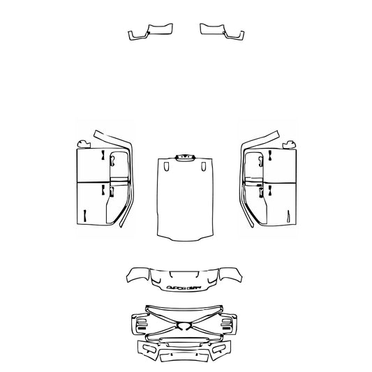 Pre-Cut PPF Ford Super Duty F-350 Crew Cab Limited 2024 - PPF-Kits