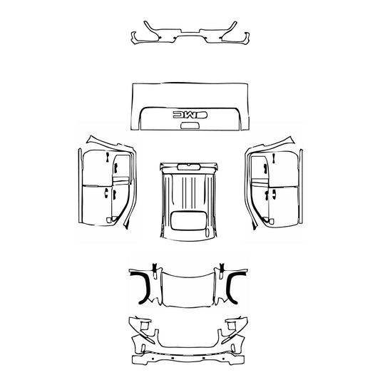 Pre-Cut PPF GMC Sierra 1500 Crew Cab Pro 2023 - PPF-Kits