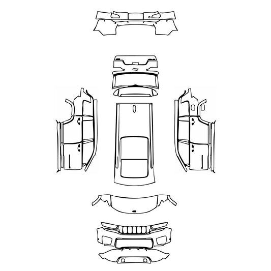 Pre-Cut PPF JEEP Grand Cherokee Grand Cherokee L (3-row) Overland 2025 - PPF-Kits