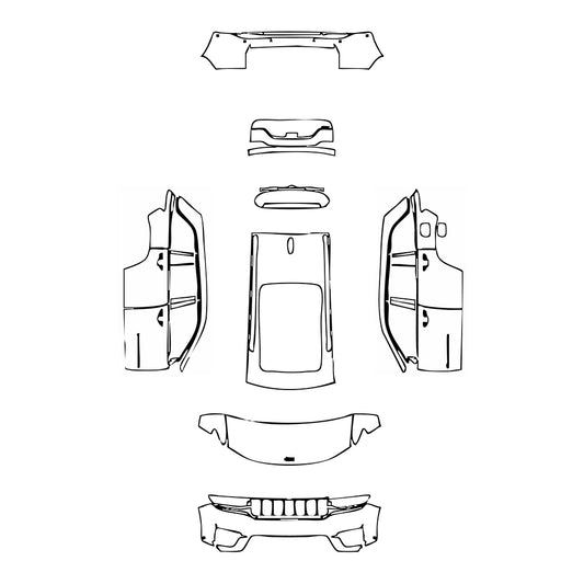 Pre-Cut PPF JEEP Grand Cherokee Grand Cherokee (2-row) Laredo 2023 - PPF-Kits