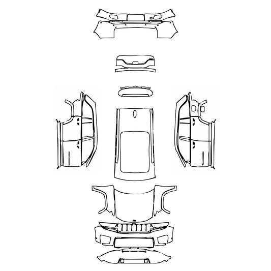 Pre-Cut PPF JEEP Grand Cherokee Grand Cherokee (2-row) Overland 2023 - PPF-Kits