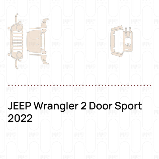Voorgesneden PPF JEEP Wrangler 2 Door Sport 2022
