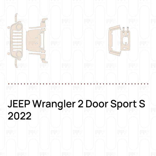 Voorgesneden PPF JEEP Wrangler 2 Door Sport S 2022