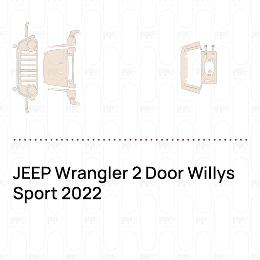 Voorgesneden PPF JEEP Wrangler 2 Door Willys Sport 2022