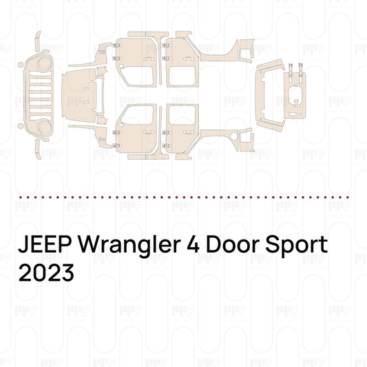 Voorgesneden PPF JEEP Wrangler 4 Door Sport 2023