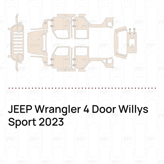 Voorgesneden PPF JEEP Wrangler 4 Door Willys Sport 2023