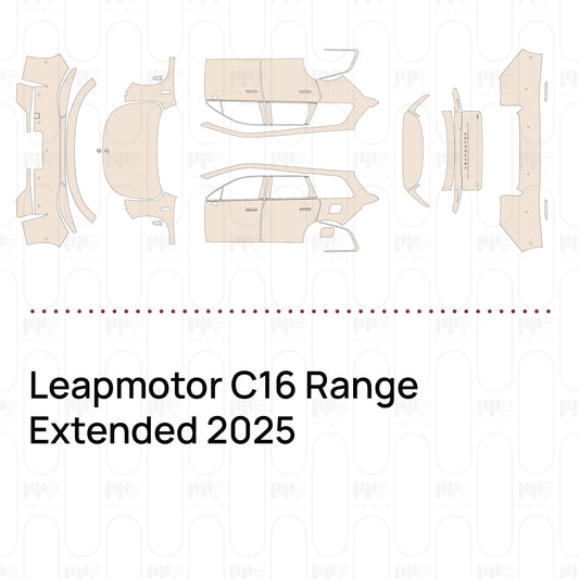 Leapmotor C16 Range Extended 2025 – Voorgesneden PPF-lakbeschermingsfolie
