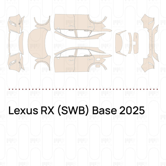 Voorgesneden PPF Lexus RX (SWB) Base 2025