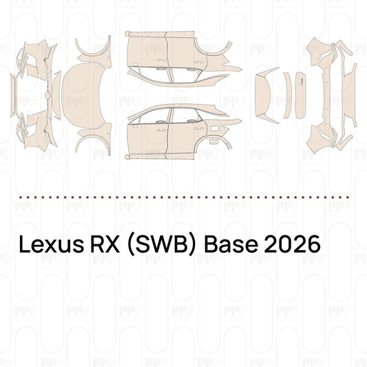 Voorgesneden PPF Lexus RX (SWB) Base 2026