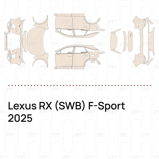 Voorgesneden PPF Lexus RX (SWB) F-Sport 2025