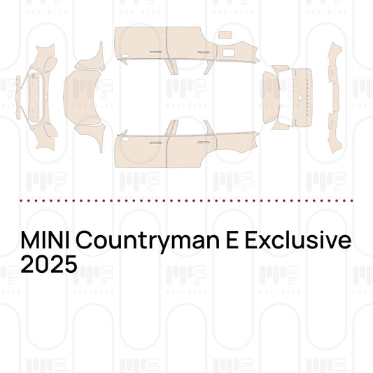 MINI Countryman E Exclusive 2025 – Voorgesneden PPF-lakbeschermingsfolie