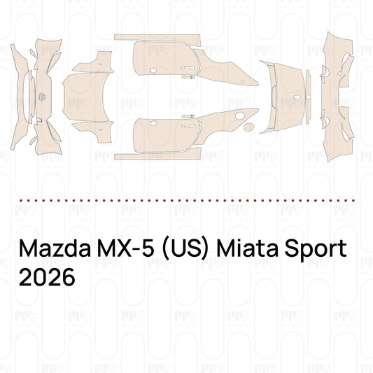 Voorgesneden PPF Mazda MX-5 (US) Miata Sport 2026